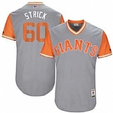 San Francisco Giants #60 Hunter Strickland Strick Majestic Gray 2017 Players Weekend Jersey JiaSu,baseball caps,new era cap wholesale,wholesale hats