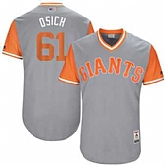 San Francisco Giants #61 Josh Osich Osich Majestic Gray 2017 Players Weekend Jersey JiaSu,baseball caps,new era cap wholesale,wholesale hats