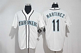 Seattle Mariners #11 Martinez White New Cool Base Stitched MLB Jerseys,baseball caps,new era cap wholesale,wholesale hats