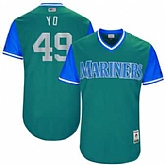 Seattle Mariners #49 Yovani Gallardo Yo Majestic Aqua 2017 Players Weekend Jersey JiaSu,baseball caps,new era cap wholesale,wholesale hats