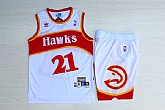 Atlanta Hawks #21 Dominique Wilkins White Hardwood Classics Stitched NBA Jerseys(With Shorts),baseball caps,new era cap wholesale,wholesale hats