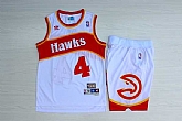 Atlanta Hawks #4 Spud Webb White Hardwood Classics Stitched NBA Jerseys(With Shorts),baseball caps,new era cap wholesale,wholesale hats