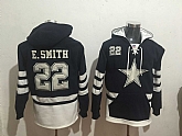 Dallas Cowboys 22 Emmitt Smith Navy All Stitched Hooded Sweatshirt,baseball caps,new era cap wholesale,wholesale hats