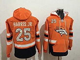 Denver Broncos 25 Chris Harris Orange All Stitched Hooded Sweatshirt,baseball caps,new era cap wholesale,wholesale hats