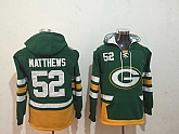 Green Bay Packers 52 Clay Matthews Green All Stitched Hooded Sweatshirt,baseball caps,new era cap wholesale,wholesale hats