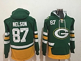 Green Bay Packers 87 Jordy Nelson Green All Stitched Hooded Sweatshirt,baseball caps,new era cap wholesale,wholesale hats