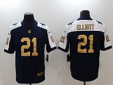 Nike Dallas Cowboys #21 Ezekiel Elliott Blue Golden Thanksgiving Vapor Untouchable Player Limited Jerseys,baseball caps,new era cap wholesale,wholesale hats