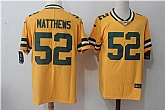 Nike Green Bay Packers #52 Matthews Yellow Vapor Untouchable Player Limited Jerseys,baseball caps,new era cap wholesale,wholesale hats