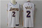 Nike Los Angeles Lakers #2 Lonzo Ball White Stitched NBA Jersey,baseball caps,new era cap wholesale,wholesale hats