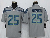 Nike Seattle Seahawks #25 Sherman Gray Vapor Untouchable Player Limited Jerseys,baseball caps,new era cap wholesale,wholesale hats