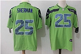 Nike Seattle Seahawks #25 Sherman Green Vapor Untouchable Player Limited Jerseys,baseball caps,new era cap wholesale,wholesale hats