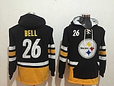 Pittsburgh Steelers 26 Le'Veon Bell Black All Stitched Hooded Sweatshirt,baseball caps,new era cap wholesale,wholesale hats