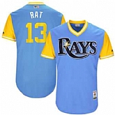 Tampa Bay Rays #13 Brad Miller Rat Majestic Light Blue 2017 Players Weekend Jersey JiaSu,baseball caps,new era cap wholesale,wholesale hats