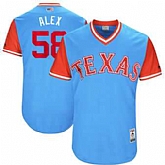 Texas Rangers #58 Alex Claudio Alex Majestic Light Blue 2017 Players Weekend Jersey JiaSu,baseball caps,new era cap wholesale,wholesale hats