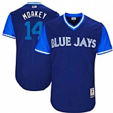 Toronto Blue Jays #14 Justin Smoak Moakey Majestic Royal 2017 Players Weekend Jersey JiaSu,baseball caps,new era cap wholesale,wholesale hats