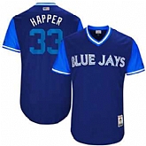 Toronto Blue Jays #33 JA Happ Happer Majestic Royal 2017 Players Weekend Jersey JiaSu,baseball caps,new era cap wholesale,wholesale hats
