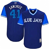 Toronto Blue Jays #41 Aaron Sanchez Sanchize Majestic Royal 2017 Players Weekend Jersey JiaSu,baseball caps,new era cap wholesale,wholesale hats