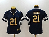 Women Limited Nike Dallas Cowboys #21 Ezekiel Elliott Blue Golden Vapor Untouchable Player Jerseys,baseball caps,new era cap wholesale,wholesale hats
