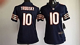 Women Nike Chicago Bears #10 Mitchell Trubisky Navy Blue Team Color Game Stitched Jerseys,baseball caps,new era cap wholesale,wholesale hats