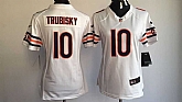 Women Nike Chicago Bears #10 Mitchell Trubisky White Team Color Game Stitched Jerseys