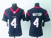 Women Nike Houston Texans #4 Deshaun Watson Navy Blue Team Color Game Stitched Jerseys