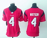 Women Nike Houston Texans #4 Deshaun Watson Red Team Color Game Stitched Jerseys