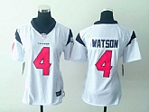Women Nike Houston Texans #4 Deshaun Watson White Team Color Game Stitched Jerseys
