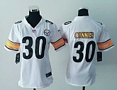 Women Nike Pittsburgh Steelers #30 James Conner White Team Color Game Stitched Jerseys,baseball caps,new era cap wholesale,wholesale hats