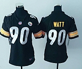 Women Nike Pittsburgh Steelers #90 Watt Black Team Color Game Stitched Jerseys,baseball caps,new era cap wholesale,wholesale hats