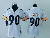 Women Nike Pittsburgh Steelers #90 Watt White Team Color Game Stitched Jerseys,baseball caps,new era cap wholesale,wholesale hats