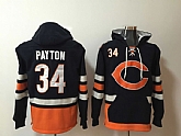 Chicago Bears #34 Walter Payton Navy All Stitched Hooded Sweatshirt,baseball caps,new era cap wholesale,wholesale hats