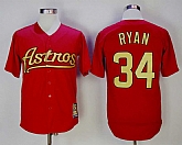 Houston Astros #34 Nolan Ryan Red Gold Cooperstown Collection Stitched MLB Jerseys,baseball caps,new era cap wholesale,wholesale hats