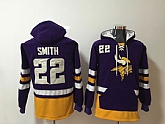 Minnesota Vikings #22 Harrison Smith Purple All Stitched Hooded Sweatshirt,baseball caps,new era cap wholesale,wholesale hats