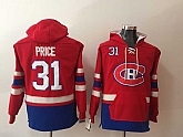 Montreal Canadiens #31 Carey Price Red All Stitched Hooded Sweatshirt,baseball caps,new era cap wholesale,wholesale hats