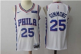 Nike Philadelphia 76ers #25 Ben Simmons White Stitched NBA Jersey,baseball caps,new era cap wholesale,wholesale hats