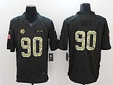 Nike Pittsburgh Steelers #90 T.J. Watt Anthracite Salute to Service Limited Jersey,baseball caps,new era cap wholesale,wholesale hats