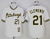 Pittsburgh Pirates #21 Roberto Clemente White Cooperstown Collection Stitched MLB Jerseys,baseball caps,new era cap wholesale,wholesale hats