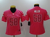 Women Limited Nike Denver Broncos #58 Von Miller Pink Rush Fashion Stitched Jersey,baseball caps,new era cap wholesale,wholesale hats