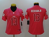 Women Limited Nike New York Giants #13 Odell Beckham Jr Pink Rush Fashion Stitched Jersey,baseball caps,new era cap wholesale,wholesale hats