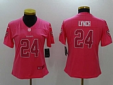 Women Limited Nike Oakland Raiders #24 Marshawn Lynch Pink Rush Fashion Stitched Jersey,baseball caps,new era cap wholesale,wholesale hats