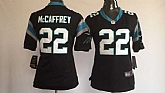 Women Nike Carolina Panthers #22 Christian McCaffrey Black Team Color Game Stitched Jerseys
