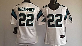Women Nike Carolina Panthers #22 Christian McCaffrey White Team Color Game Stitched Jerseys