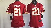 Women Nike Washington Redskins #21 Sean Taylor Red Team Color Game Stitched Jerseys