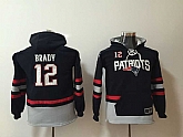 Youth New England Patriots #12 Tom Brady Navy All Stitched Hooded Sweatshirt,baseball caps,new era cap wholesale,wholesale hats