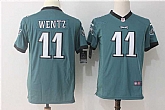Youth Nike Philadelphia Eagles #11 Carson Wentz Green Team Color Game Stitched Jerseys