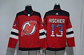 New Jersey Devils #13 Nico Hischier Red USA Flag Adidas Stitched Jersey,baseball caps,new era cap wholesale,wholesale hats