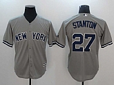 New York Yankees #27 Giancarlo Stanton Gray Cool Base baseball Jerseys,baseball caps,new era cap wholesale,wholesale hats