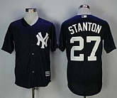 New York Yankees #27 Giancarlo Stanton Navy Cool Base baseball Jerseys,baseball caps,new era cap wholesale,wholesale hats
