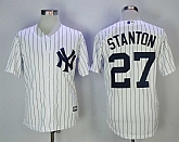 New York Yankees #27 Giancarlo Stanton White Cool Base baseball Jerseys,baseball caps,new era cap wholesale,wholesale hats