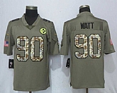 Nike Steelers #90 T.J. Watt Olive Camo Salute To Service Limited Jersey,baseball caps,new era cap wholesale,wholesale hats